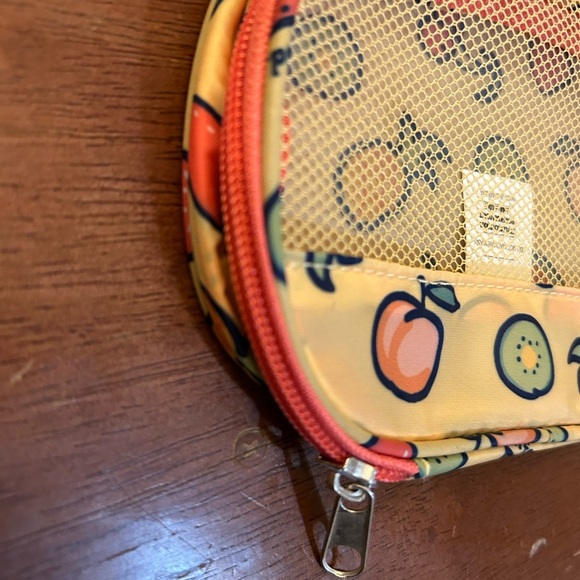 Life Is Good Fruit Print Pouch - Yellow and Orange - Picture 3 of 6